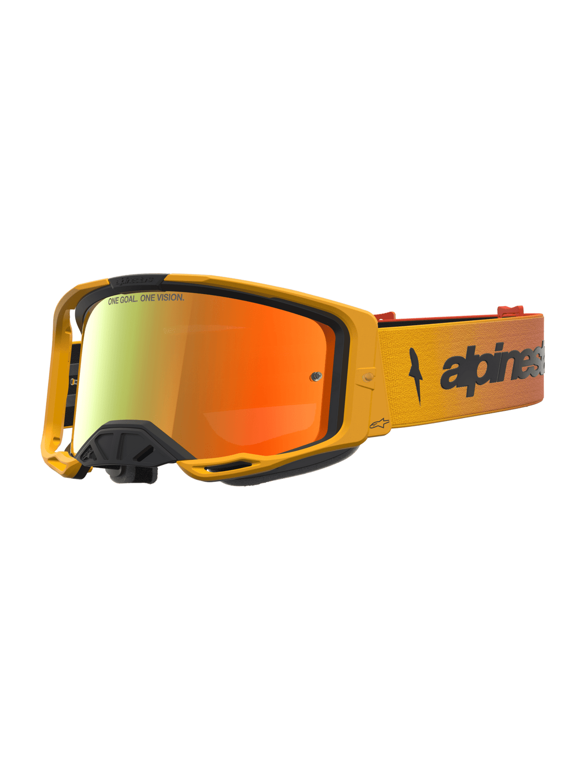 Alpinestars Vision 8 Amber Mirror Cross Goggles – Fire Red Black Red Mirror - MxProStoreParts