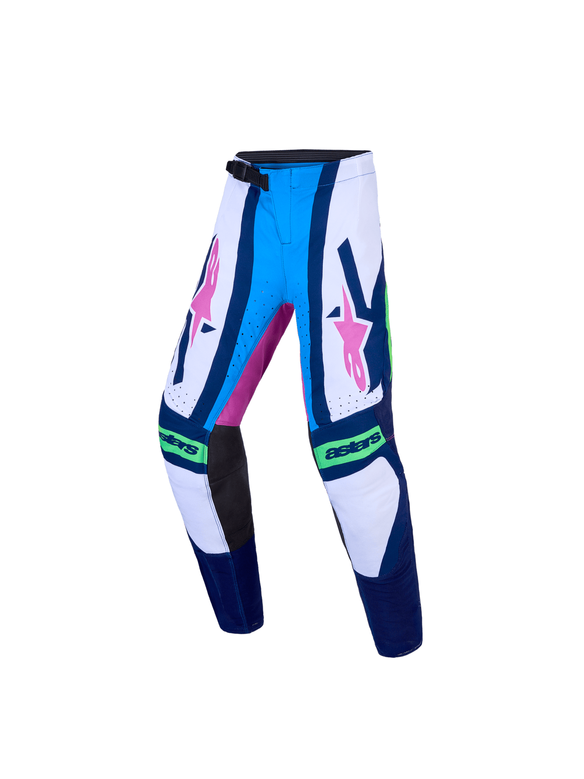 Alpinestars Youth Supertech Maven Pants 2027 – White Blithe Blue Fluorescent Green - MxProStoreParts