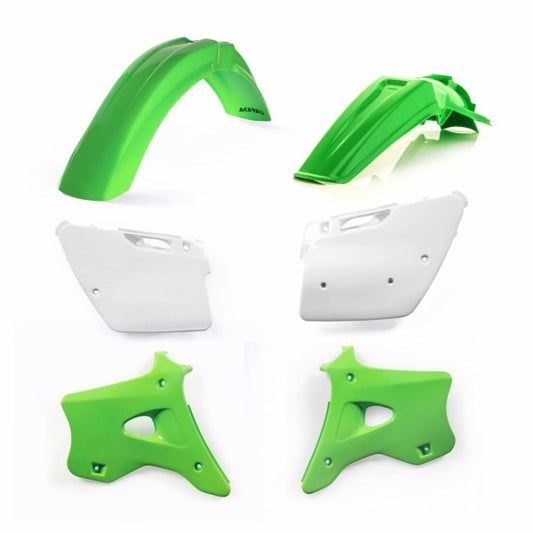 Acerbis Plastic Kit OEM Kawasaki KX 125/250 (1994–1998) – OEM ‘98 Groene/Witte stijl
