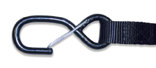 Acerbis spanbanden zwart 25mm with loop