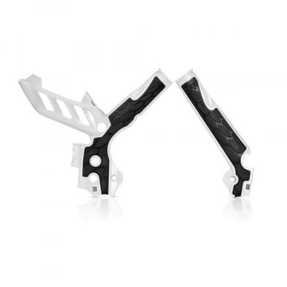 Acerbis X-Grip frame beschermers wit / zwart KTM SX/SX-F 125-450 11-15 & SX 250 11-16 EXC-EXC-F 125-500 12-16