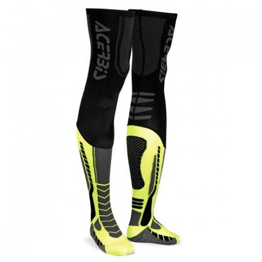 Acerbis X-Leg Pro sokken voor kniebrace Zwart / Geel