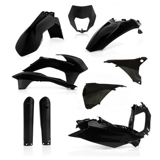Acerbis plastic kit Zwart KTM EXC 125/250/300 2016 & EXC-F 250/350/450/500 2016