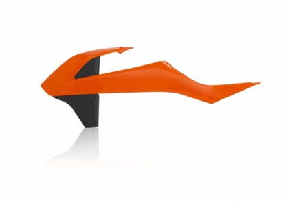 Acerbis radiator kappen Zwart / Oranje / OEM 2018 KTM SX 85 2018- & Gas Gas MC 85 2021