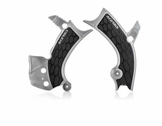 Acerbis X-Grip frame beschermers Zilver / zwart Yamaha YZ 250F 19- & YZ 450F 18- & WR 250F 20 & WR 450F 19-