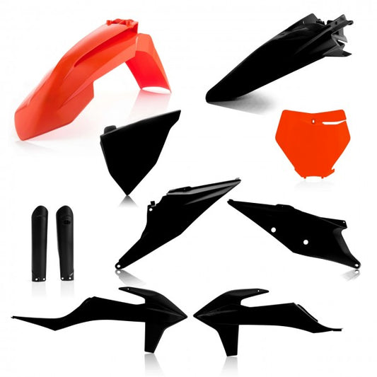 Acerbis plastic kit Zwart/Oranje KTM SX 125/150/250 19-22 &amp; SX-F 250/350/450 19-22 ( full kit )