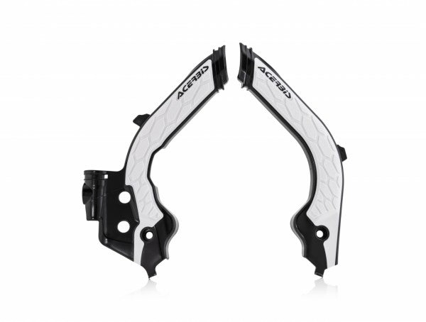 Acerbis X-Grip frame beschermers zwart / wit Husqvarna TC/FC 125/250/350/450 19- & TE 250i/300i 20 & FE 250/350/450/501 20 & Gas Gas EC/MC 125/250/300/350F 2021-