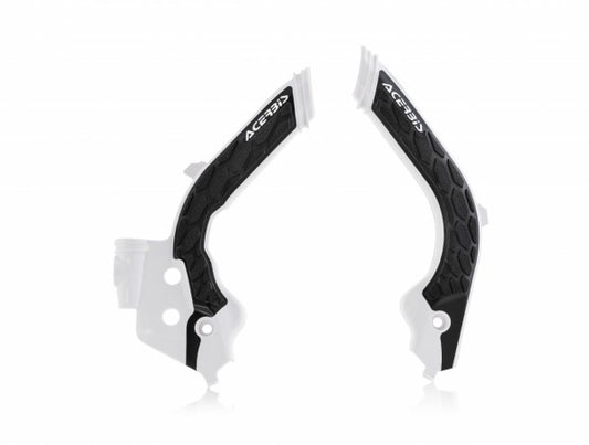 Acerbis X-Grip frame beschermers wit / zwart Husqvarna TC/FC 125/250/350/450 2019-2022 & TE 250i/300i 2020-2023 & FE 250/350/450/501 2020-2023 & Gas Gas EC/MC 125/250/300/350F 2021-2023