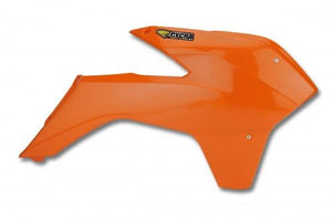 Cycra Powerflow Tapones de Radiador Naranja para KTM EXC 125/200/250/300/350/450/500 2014-2016 y SX/SX-F 125/150/250/350/450 2013-2015