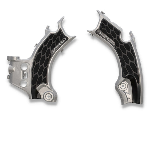 Acerbis X-Grip frame beschermers Zilver / Zwart Honda CRF 250R/RX 2022- &amp; CRF 450R/RX 2021-