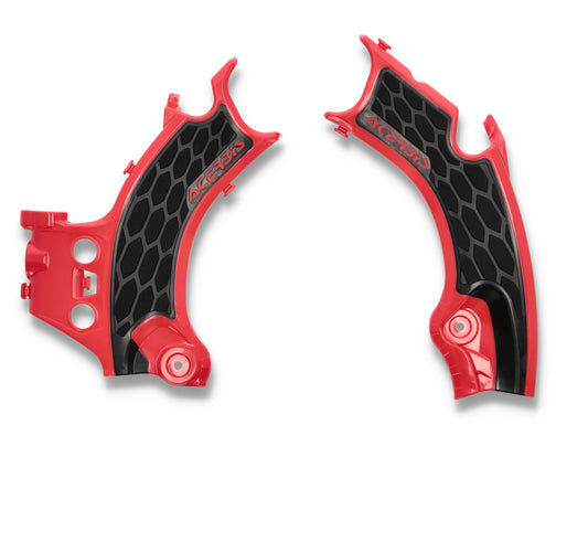 Acerbis X-Grip frame beschermers rood / zwart Honda CRF 250R/RX 2022- &amp; CRF 450R/RX 2021-