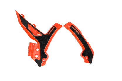 Acerbis X-Grip frame beschermers oranje / zwart KTM SX 125/250/300 2023- & SX-F 250/350/450 2023- & EXC/EXC-F 150/250/300/350/450/500 2024-