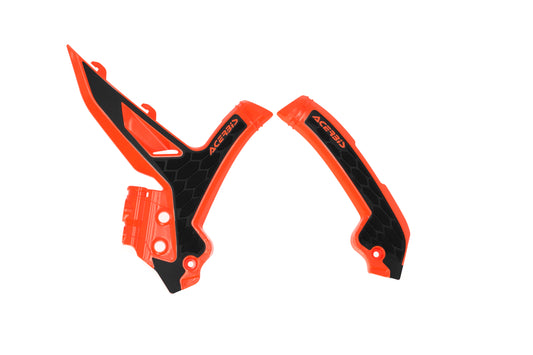 Acerbis X-Grip frame beschermers oranje / zwart KTM SX 125/250/300 2023- & SX-F 250/350/450 2023- & EXC/EXC-F 150/250/300/350/450/500 2024-
