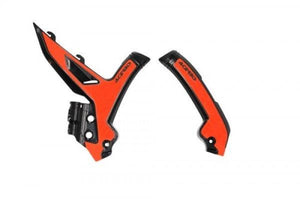 Acerbis X-Grip Protectores de bastidor negro / naranja para KTM SX 125/250/300 2023- y SX-F 250/350/450 2023- y EXC/EXC-F 150/250/300/350/450/500 2024-