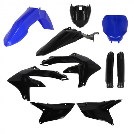 Acerbis plastic kit Zwart / Blauw Yamaha YZ 250F 2024- &amp; YZ 450F 2023-