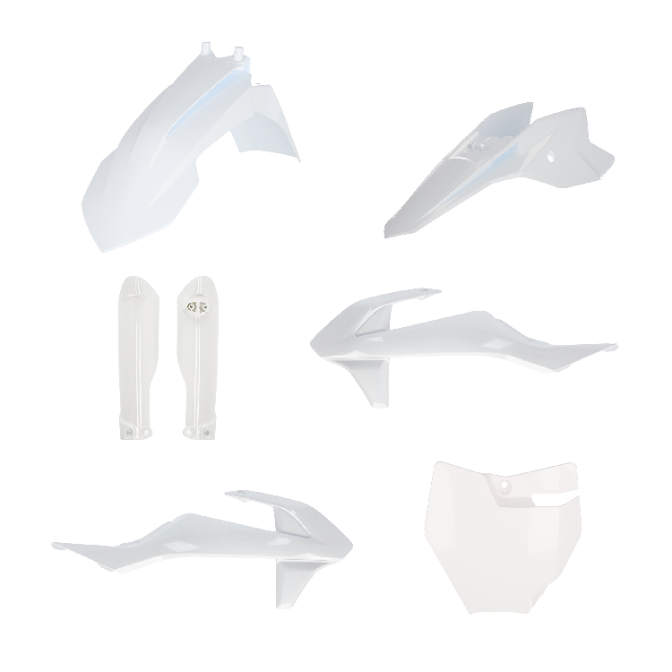 Acerbis plastic kit Wit KTM SX 50 2016- & MC-E 50 2021- & SX-E 3 2023- & SX-E 5 2020- & Gas Gas MC 50 2021- & MC-E 5 2021-
