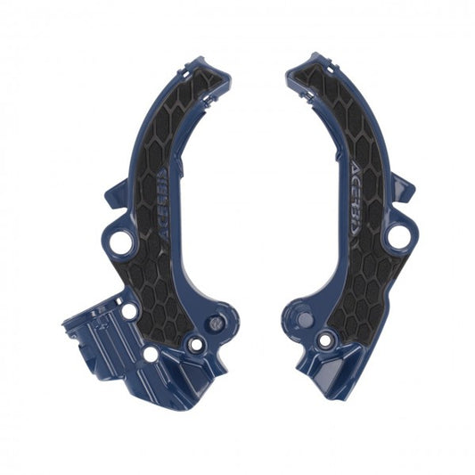 Acerbis X-Grip frame beschermers zwart / blauw KTM SX 65 2024- &amp; Husqvarna TC 65 2024- &amp; Gas Gas MC 65 2024-