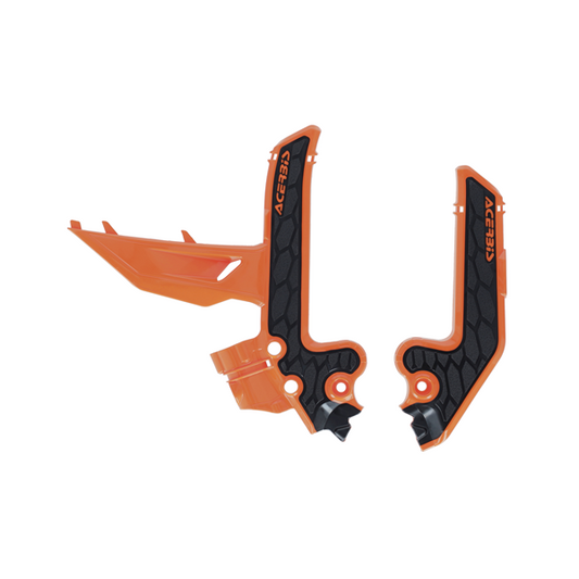 Acerbis X-Grip frame beschermers oranje / zwart KTM SX 85 2025- &amp; Gas Gas MC 85 2025-