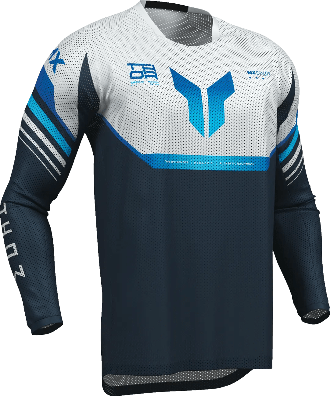 THOR Launchmode Air Raptor crossshirt – Grijs/Wit/Middernachtblauw