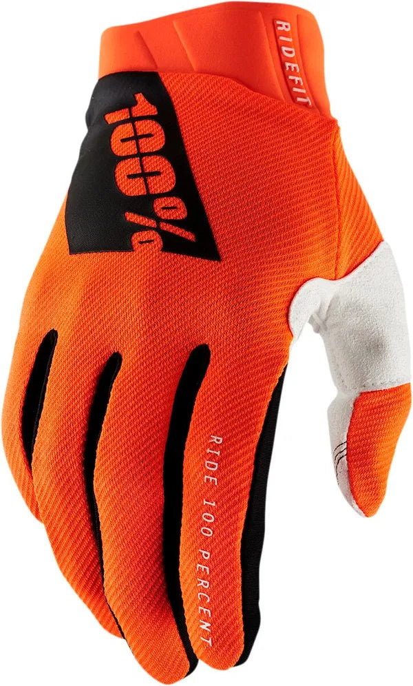 100% Ridefit crosshandschoenen fluor oranje – maat S