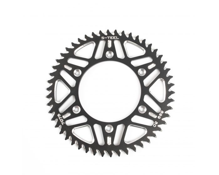 S-teel achtertandwiel 47 tands aluminium Zwart Kawasaki KX 65 05- & Suzuki RM 65 03-05