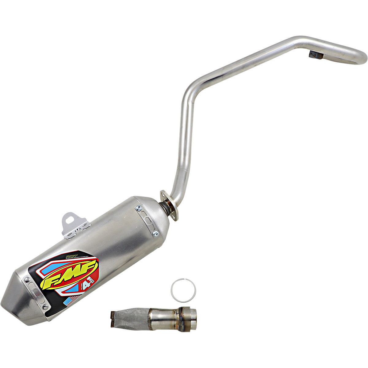 FMF Uitlaatsysteem Factory 4.1, aluminium demper ,eindkap RVS Kawasaki KLX 110 02-