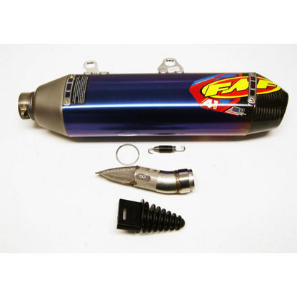 FMF Muffler Factory 4.1 RCT Slip-on Titanium blauwe demper KTM EXC-F 250/350/450/500 2020-2022 & Husqvarna FE 250/350/450/501 2020-2022 & Gas Gas EC 250F/350F 2021-2022