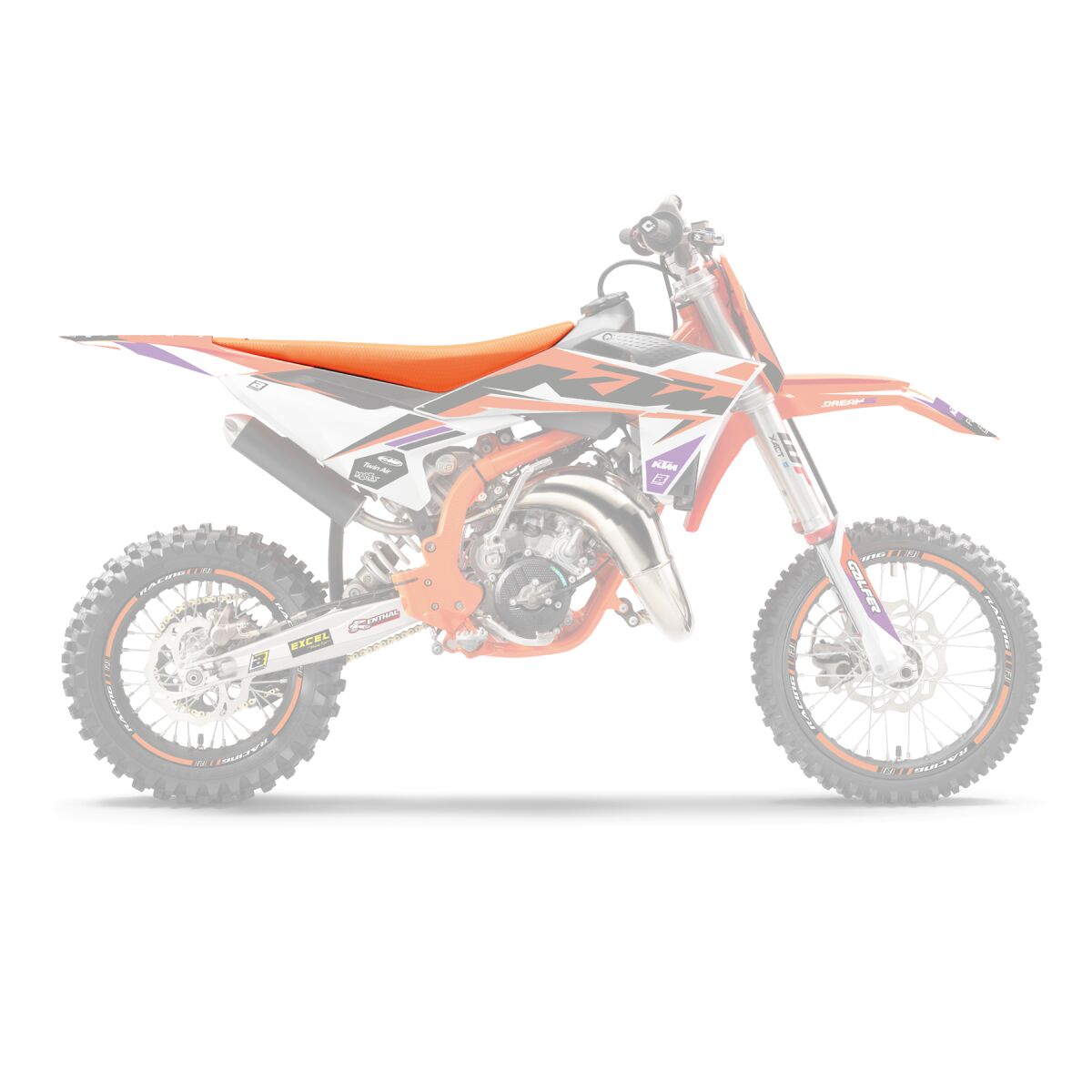 BLACKBIRD RACING Pyramid oranje zadelhoes uit één stuk — voor KTM SX 65 (2024–2027) - MxProStoreParts