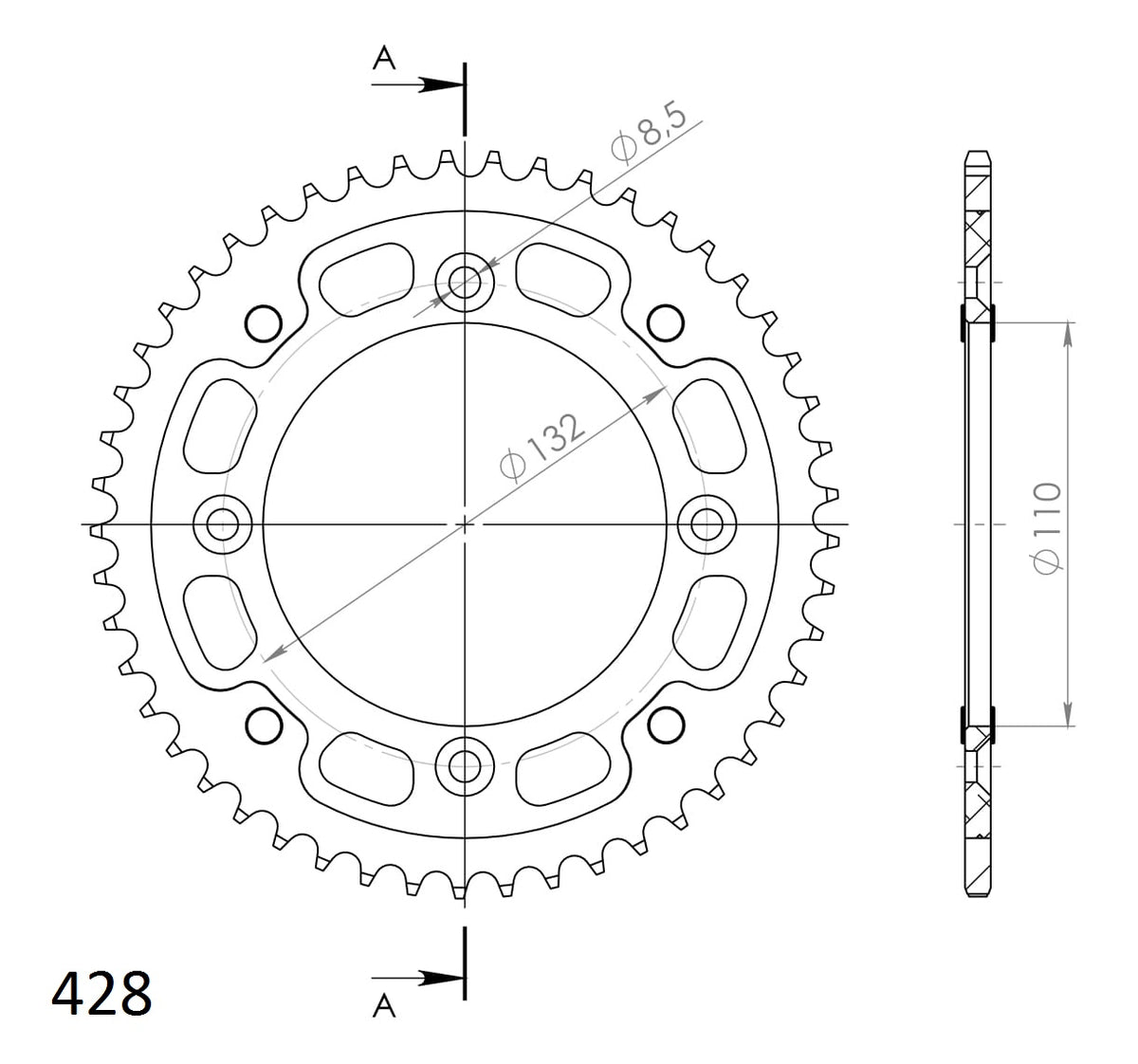 Supersprox Stealth Rear sprocket KTM SX85 Gold 49