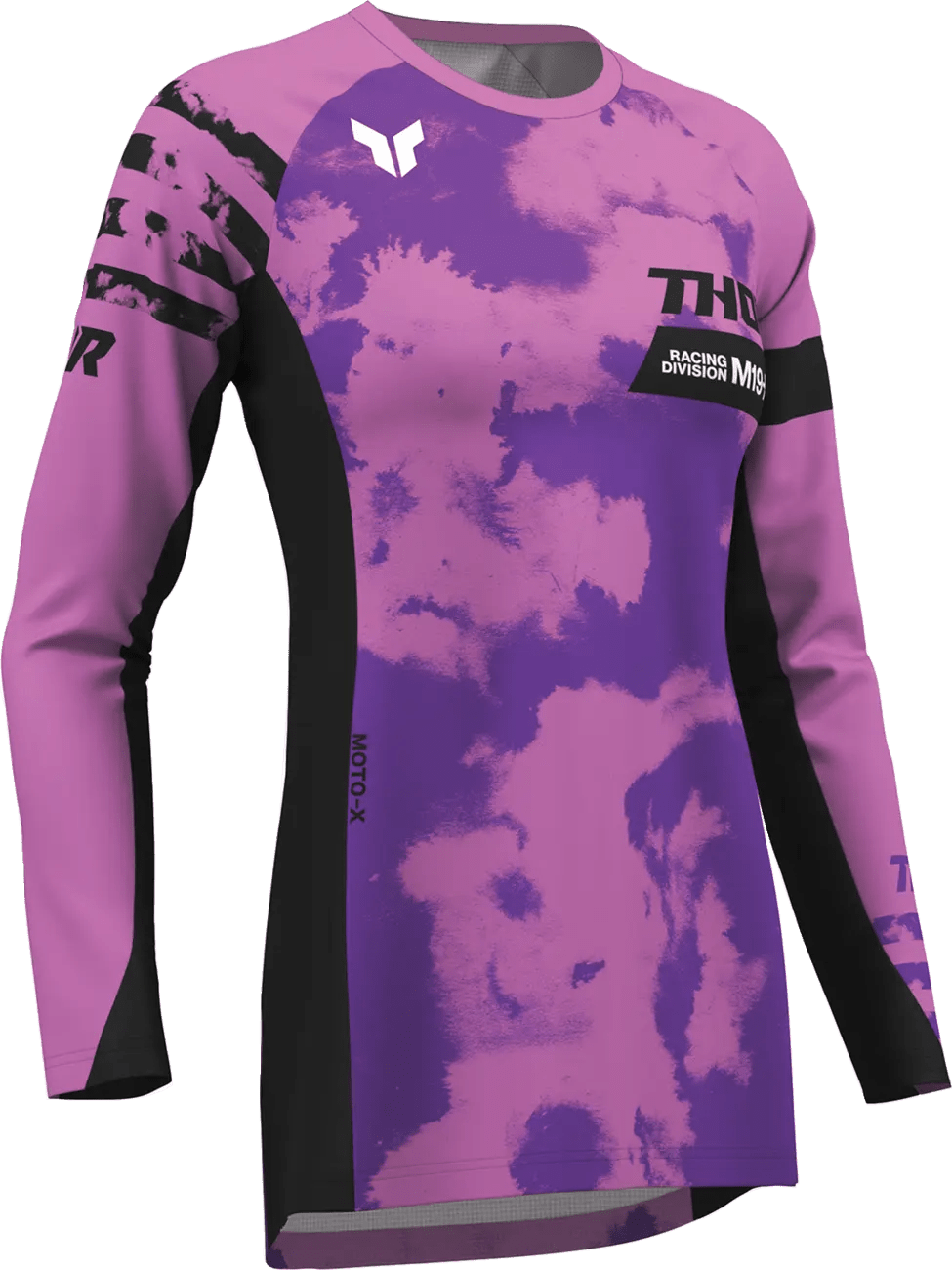 THOR Dames Launchmode Bleach crossshirt – Zwart/Paars/Wit