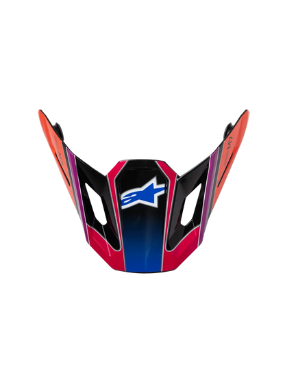Alpinestars S-M7 Fuse helmklep – Blauw Paars Roze glanzend