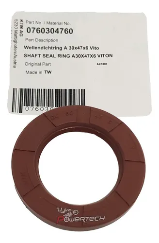 KTM OEM SHAFT SEAL RING A30X47X6 VITON 0760304760
