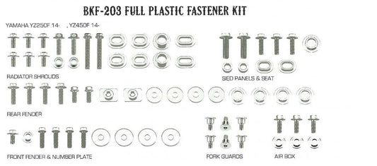 Airtime Volledige plastic set schroeven set Yamaha YZ 250F 14-18 & YZ 450F 14-17