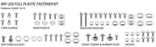 Airtime Volledige plastic set schroeven set Yamaha YZ 450F 10-13