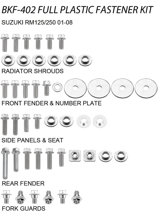 Airtime Volledige plastic set schroeven set Suzuki RM 125/250 01-08