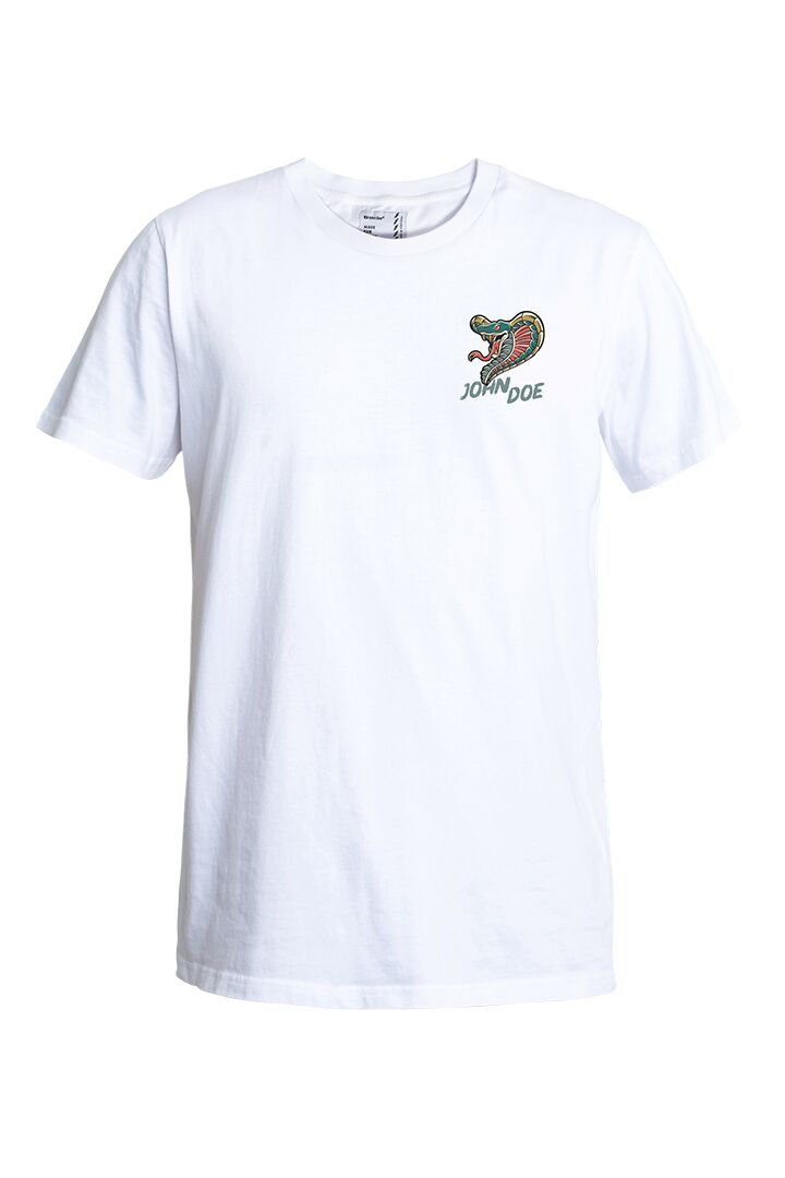 JOHN DOE Snake II heren-T-shirt wit 3XL - MxProStoreParts