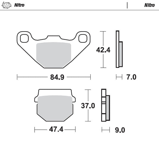 Moto Master Sintered Metal voor of Achter remblokken Nitro 090121