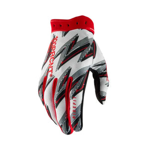 100% Ridefit crosshandschoenen rood/wit/zwart