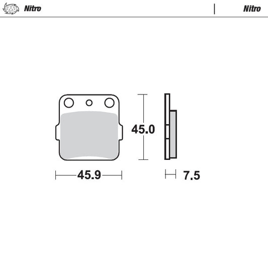 Moto Master Sintered Metal Achter remblokken Nitro 091021