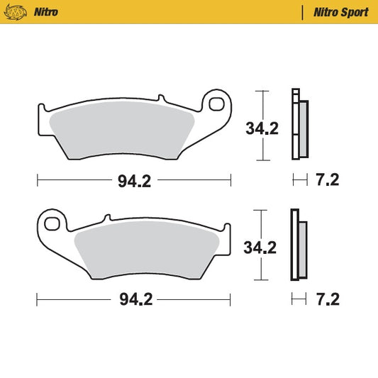Moto Master Nitro Sport voor remblokken Yamaha, Beta, Gas Gas, Honda, Kawasaki, KTM, Suzuki