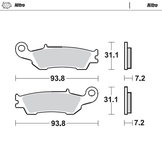 Moto Master Sintered Metal Voor remblokken Nitro Yamaha