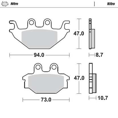 Moto Master Sintered Metal voor of Achter remblokken Nitro 098321
