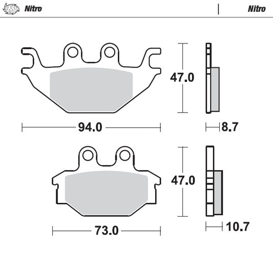 Moto Master Sintered Metal voor of Achter remblokken Nitro 098321