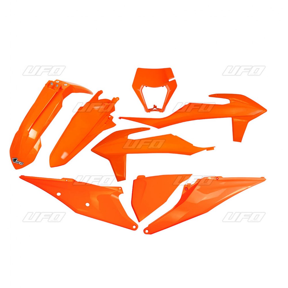UFO Plastic kit 6-parts Orange 127 KTM EXC/EXC-F 125-500 20-23