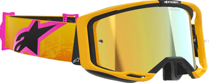 Alpinestars Vision 8 Corp Goggle – Orange/Yellow/Pink / Mirror Gold