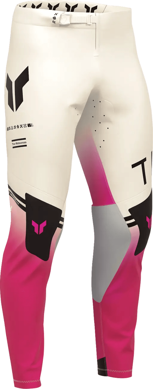 THOR Sportmode Geo crossbroek – Zwart/Lichtgrijs/Roze/Vintagewit
