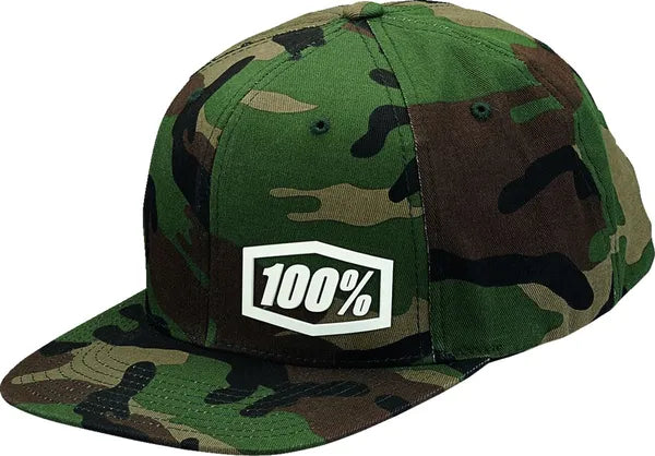 100% Machine snapback pet - Camouflagegroen/beige