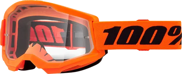 100% Strata 2 crossbril zwart/oranje – heldere lens