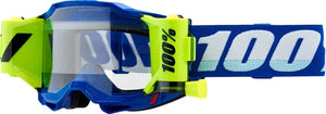 100% Accuri 2 ForeCast crossbril blauw/wit/fluor geel – heldere lens