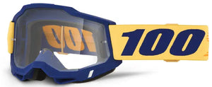 100% Accuri 2 crossbril donkerblauw/geel – heldere lens